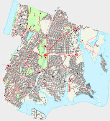 city map of New York City - Bronx