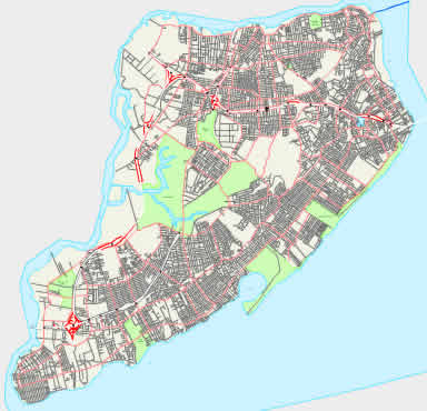 city map of New York City - Staten Island