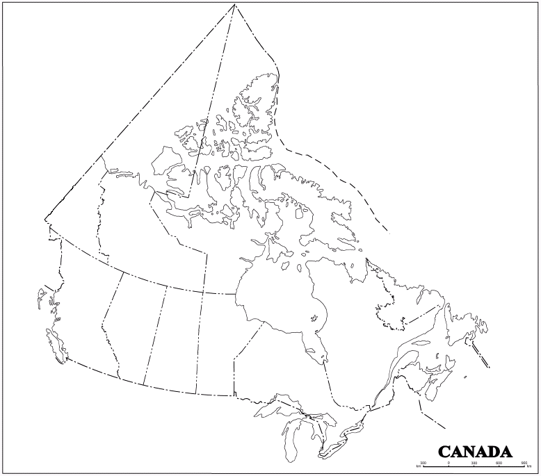 World Map Blank Outline. Canada Blank Map. Outline map