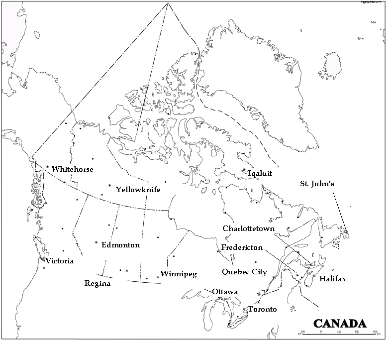 map of canada and provinces. Printable Canada Map