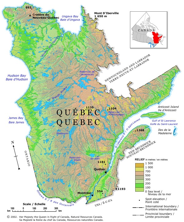 political map of quebec canada. Canada. Canada in Quebec Map