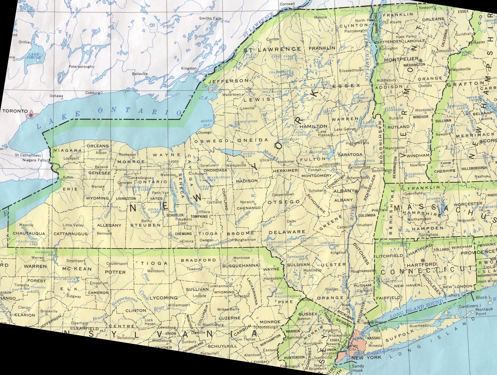 To zoom in, click on the Base reference Map of NY State on the right