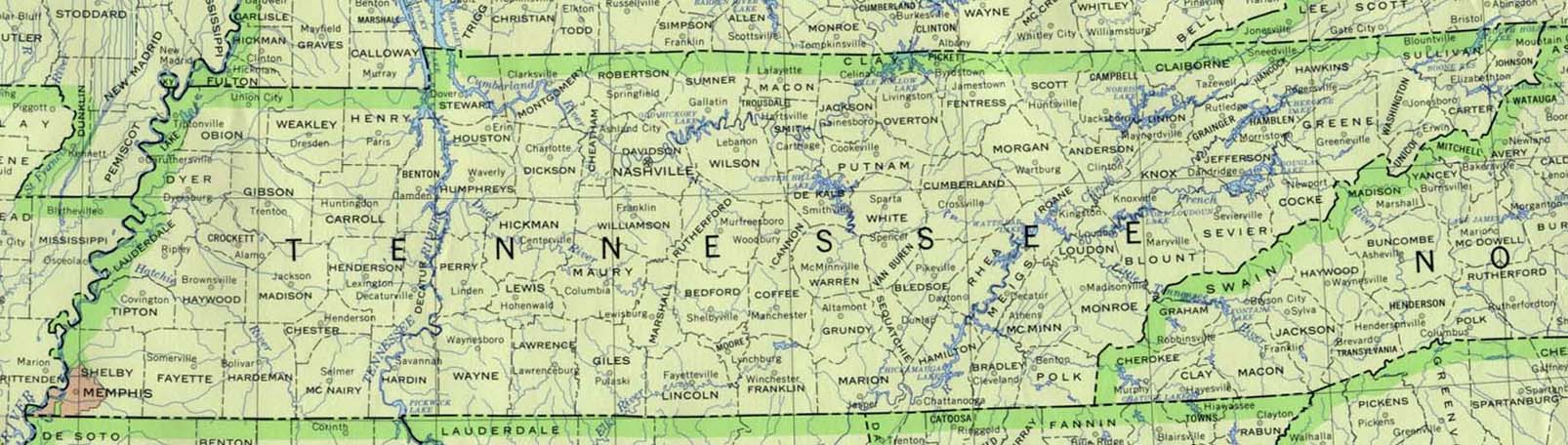 map of tennessee counties. Base Tennessee Map