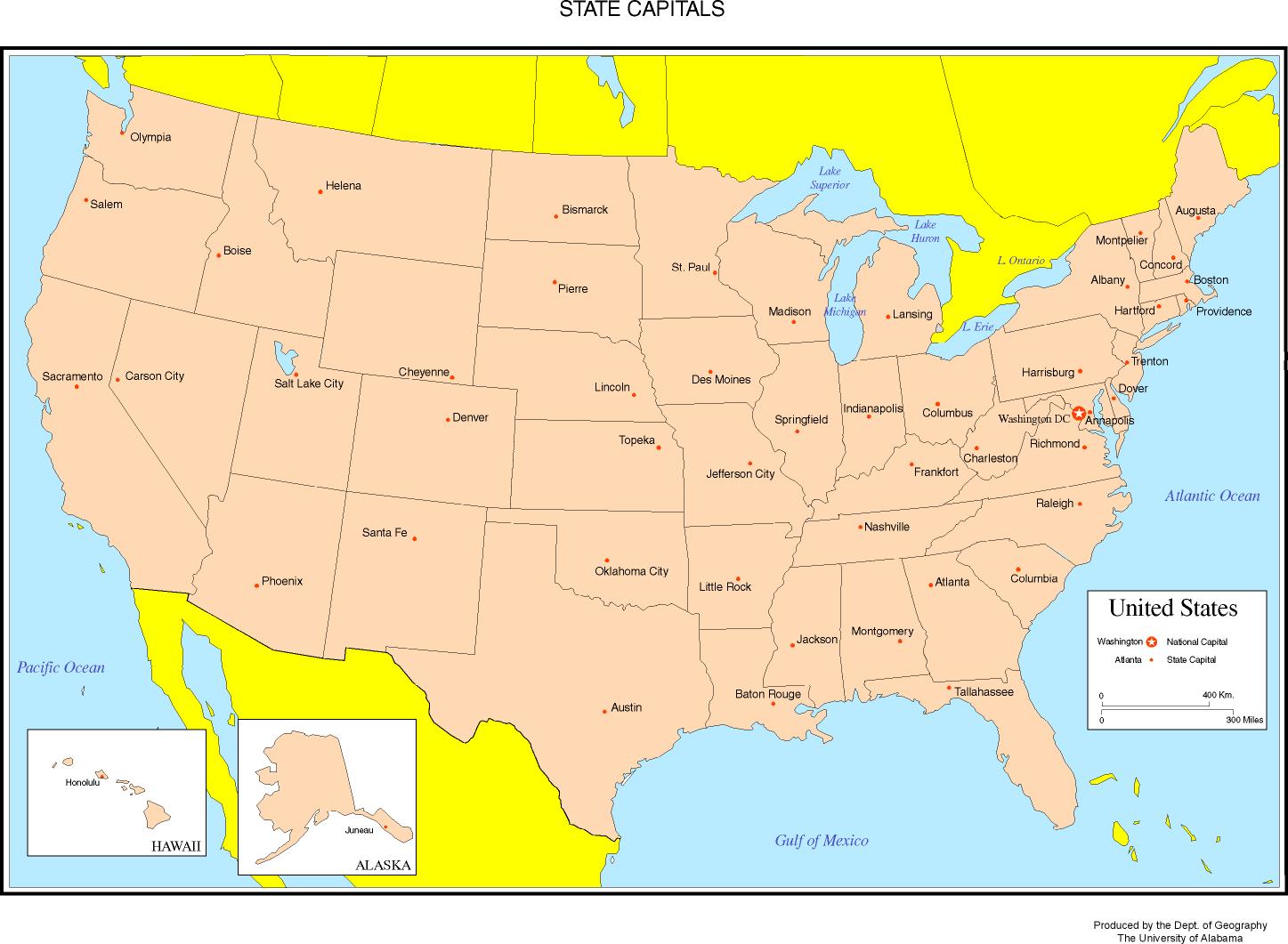 United States Colored Map