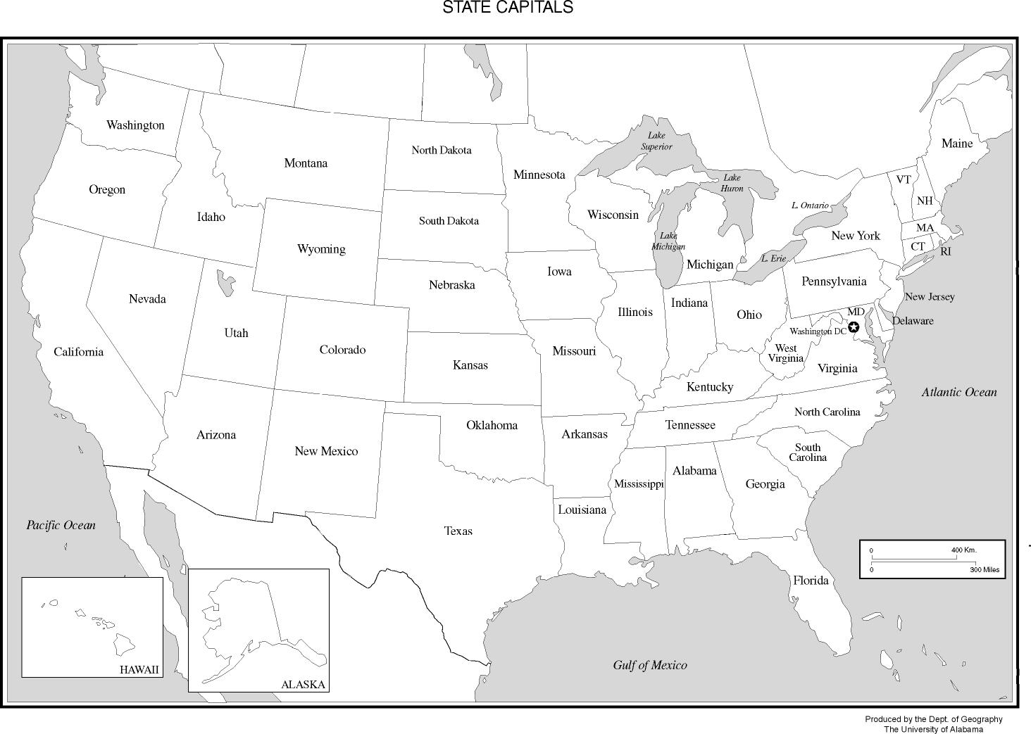 labeled usa map coloring pages printable - photo #26
