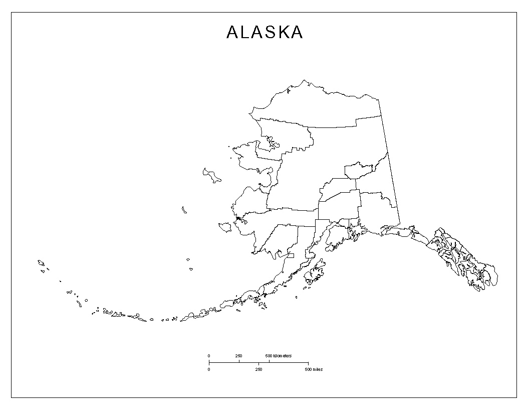 Alaska Blank Map