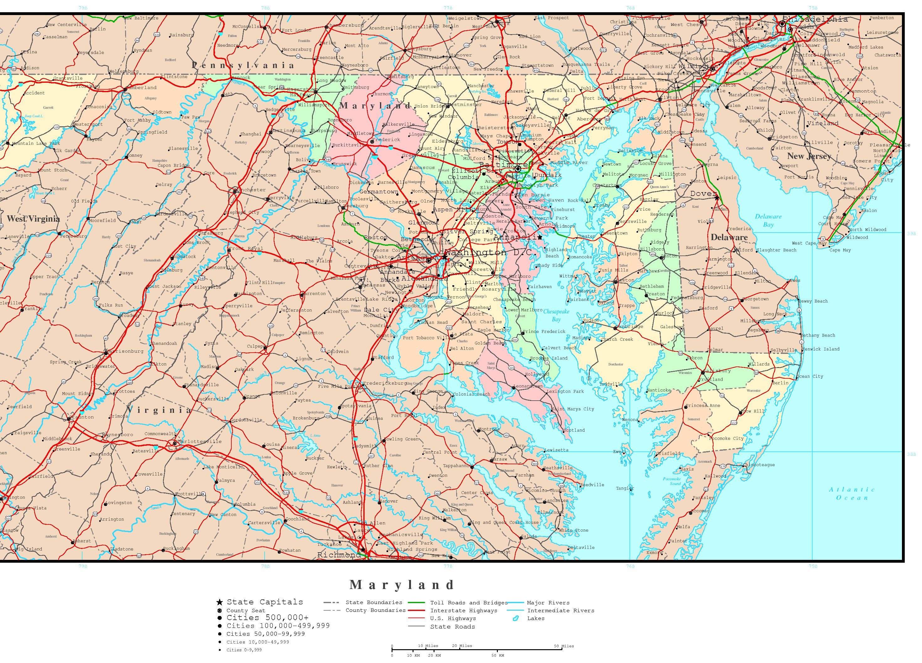 Maryland Political Map