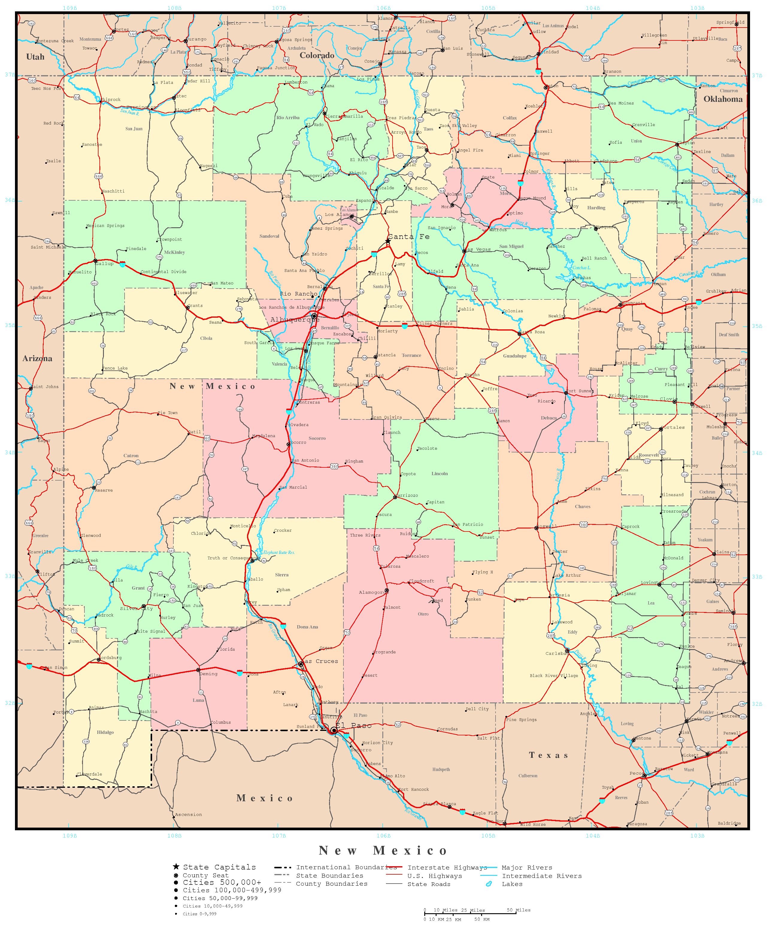 New Mexico Political Map