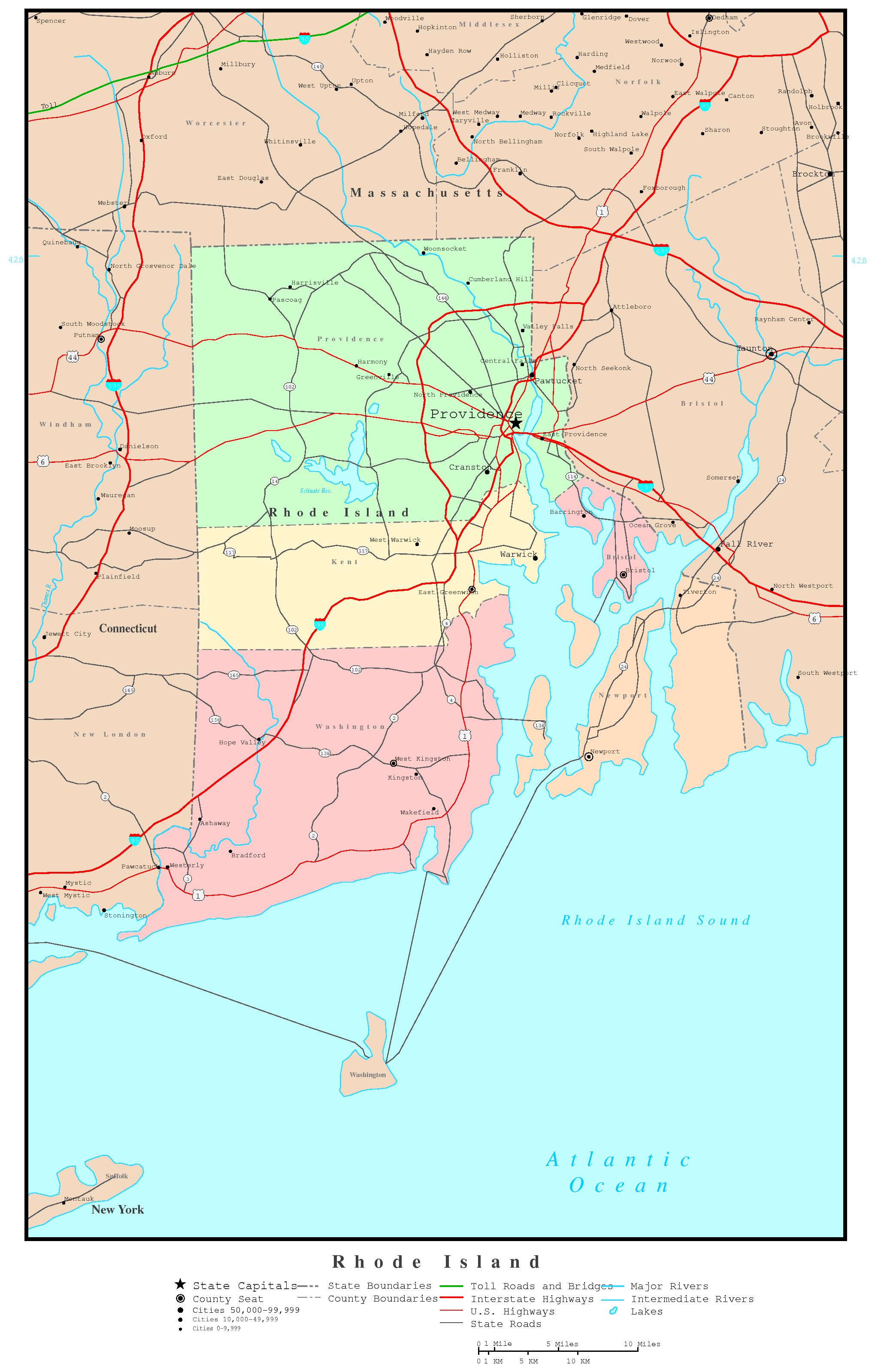 Download this Rhode Island Political Map picture