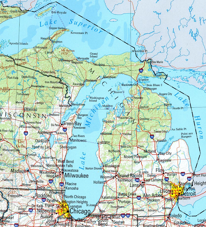 Michigan Reference Map