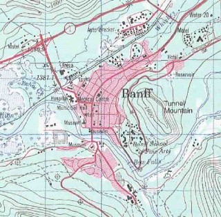 topo map of Banff