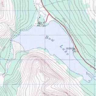 topo map of Bow Lake