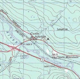 topo map of Castle Junction