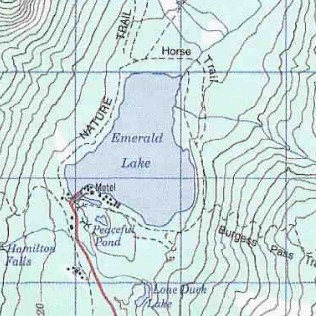 Emerald Lake Topo Map