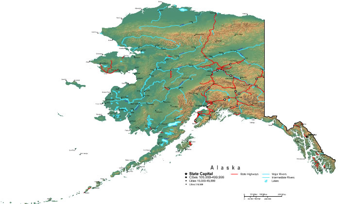 Alaska Map online maps of Alaska State
