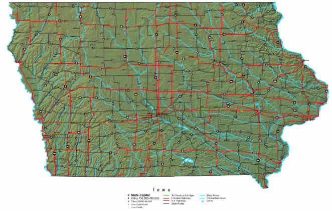 Map on Iowa