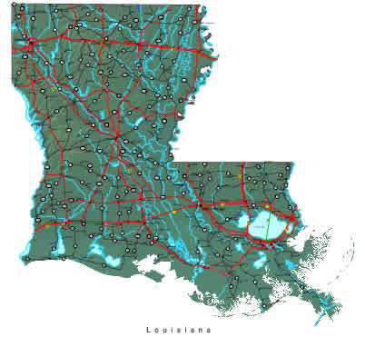 map of louisiana. Interactive Louisiana map