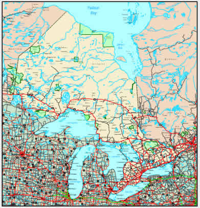 map of ontario cities. Interactive Ontario map
