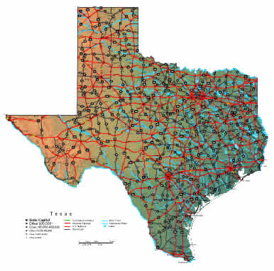 Show me a Map of Texas