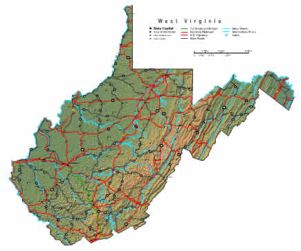 map of west virginia with cities. Interactive West Virginia map