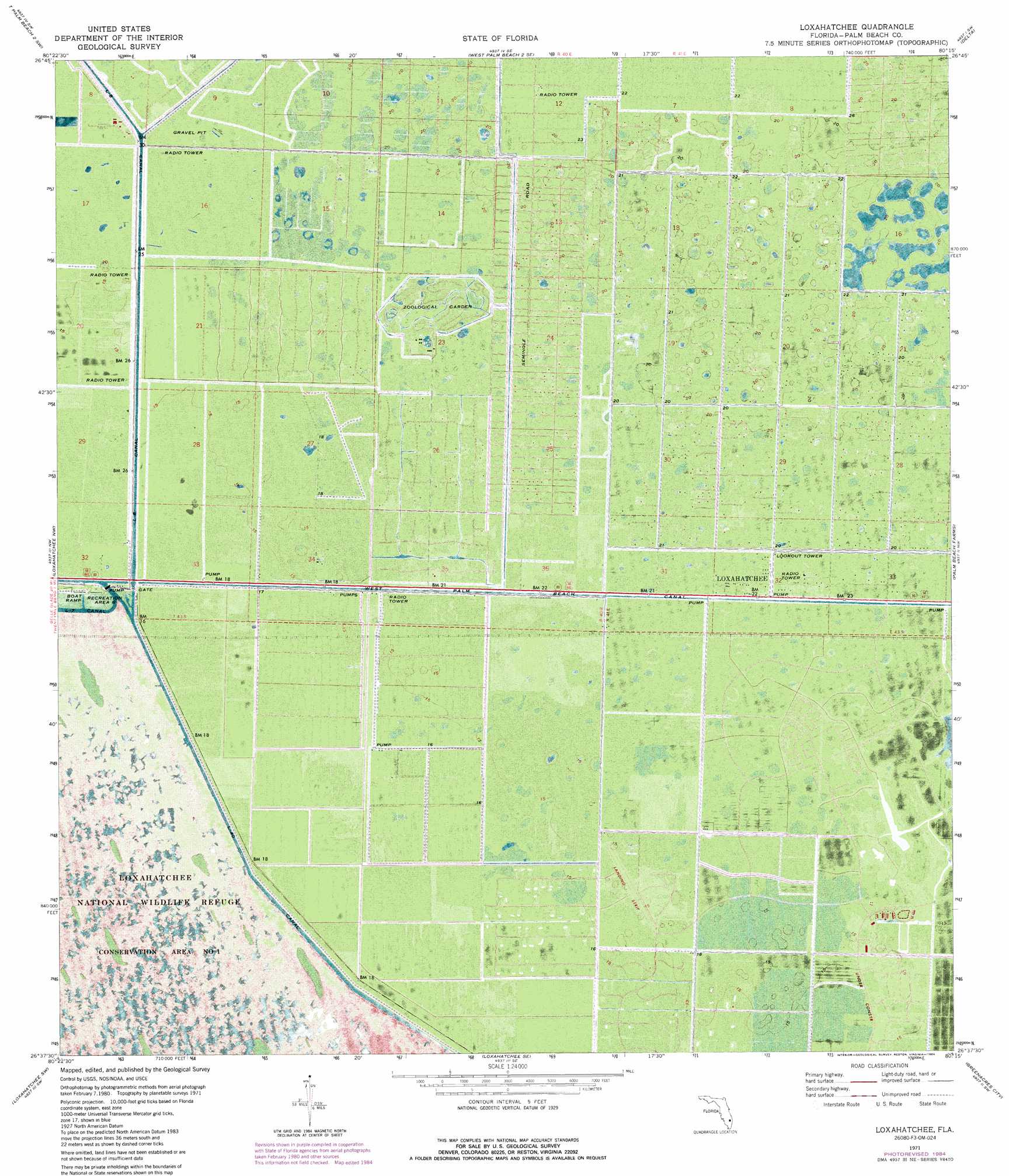 Loxahatchee topographic map, FL - USGS Topo Quad 26080f3