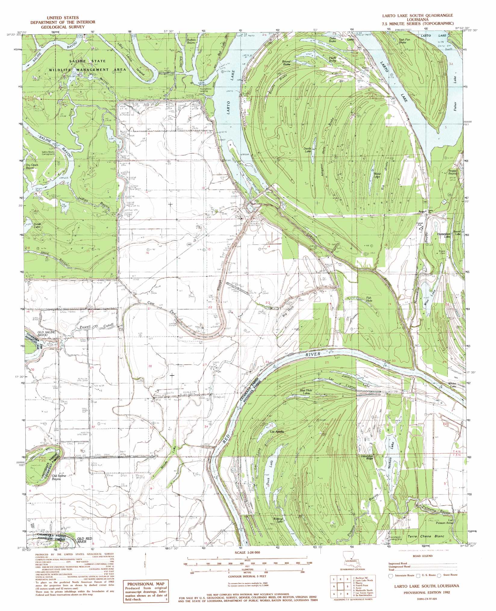 Saline larto lake map