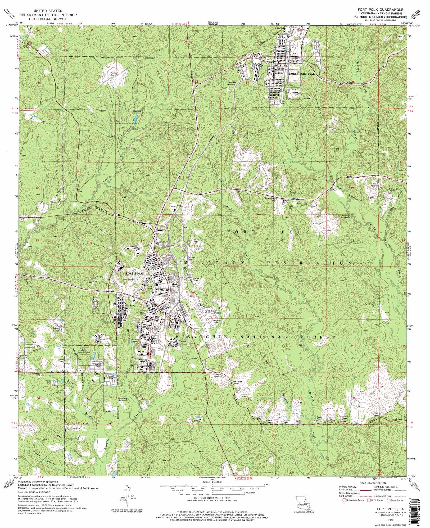Buy this Fort Polk topo map as a high-resolution digital map file on DVD: