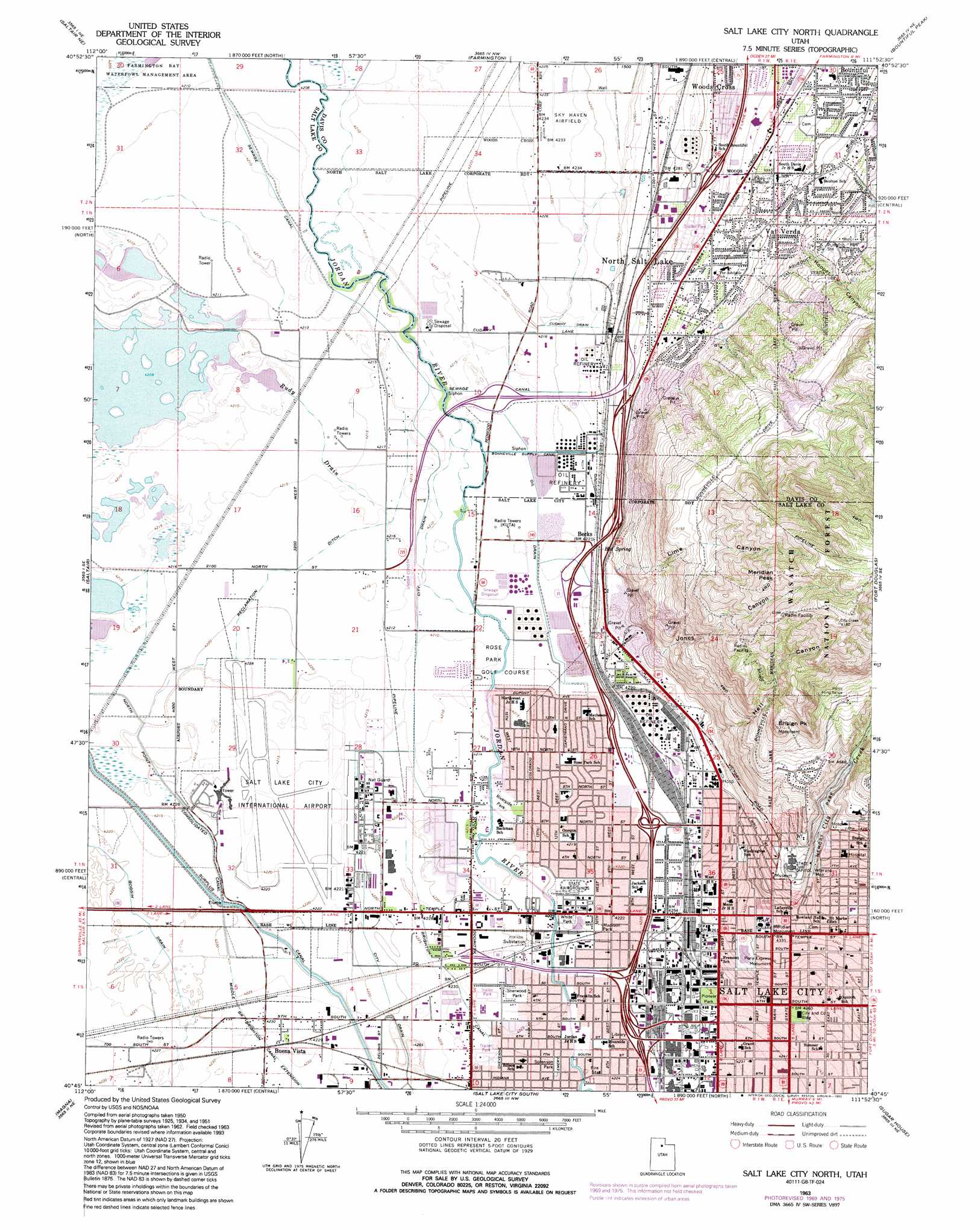 Salt Lake City North Topographic Map Ut Usgs Topo Quad 40111g8