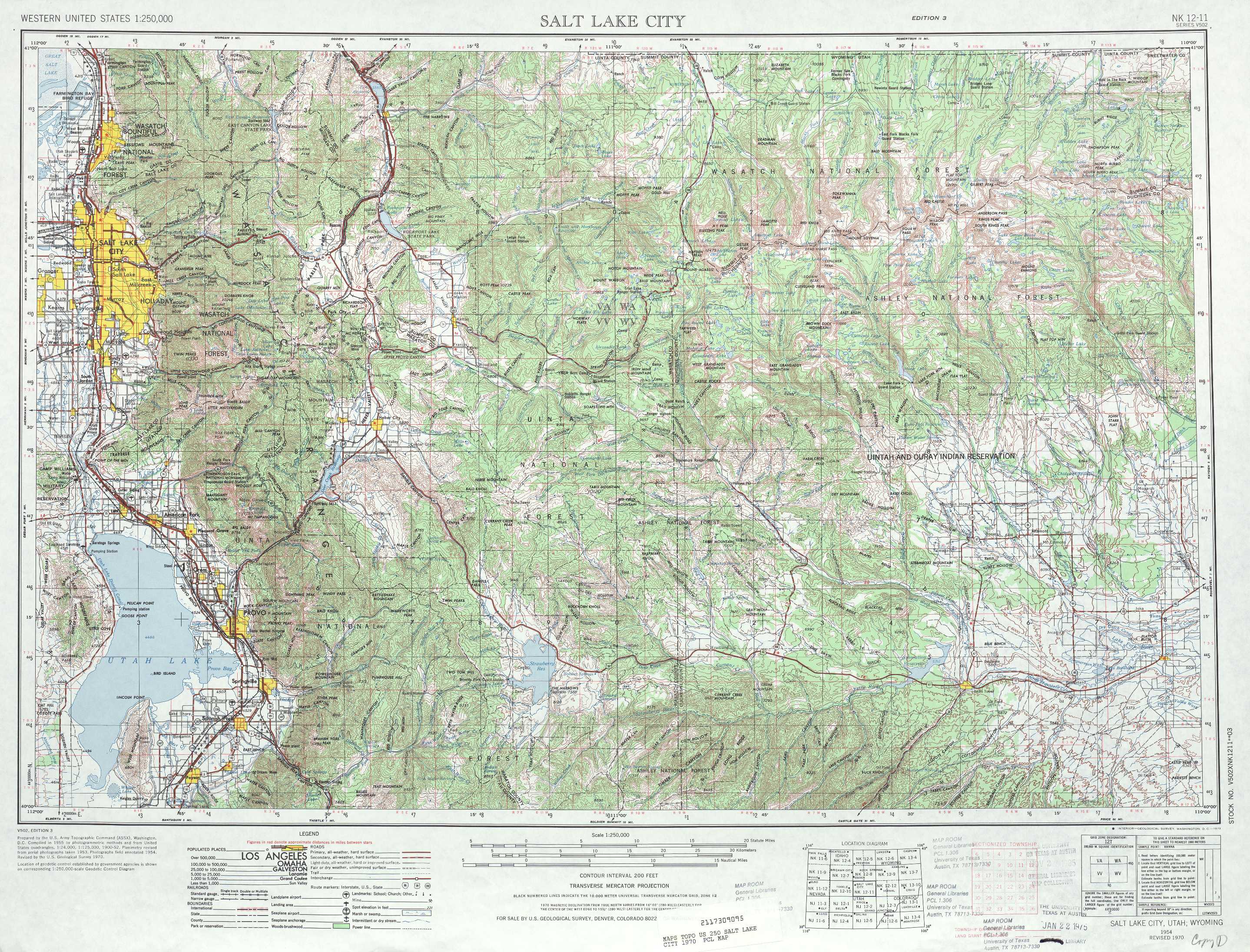Salt Lake City Topographic Maps Ut Usgs Topo Quad 40110a1 At 1
