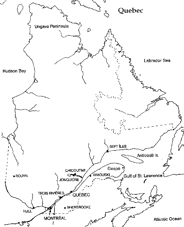Quebec Printable Map