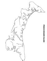 Prince Edward Island Blank Map