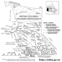 Outline province Map of BC Province