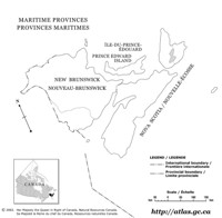 Outline government Map of NB Provinces