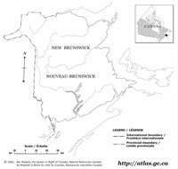 New Brunswick Outline Map
