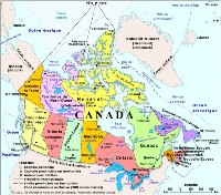 Political color Map of CAN Provinces