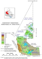 Northwest Territories Relief Map