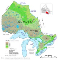 Ontario Relief Map