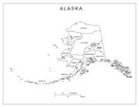 Labeled county Map of AK State