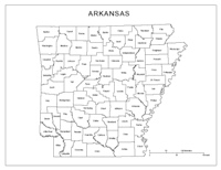 Labeled county Map of AR State