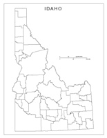 Idaho Blank Map