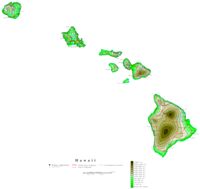 Hawaii Contour Map