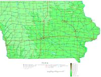 Iowa Contour Map