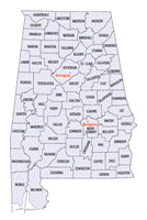 County outline Map of AL State