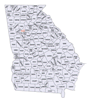 County outline Map of GA State