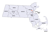 County outline Map of MA State