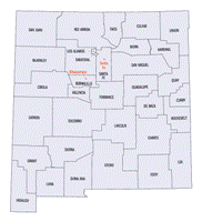 County outline Map of NM State