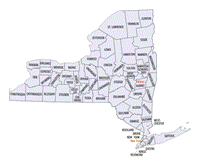 County outline Map of NY State