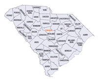 County outline Map of SC State