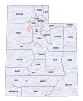 County outline Map of UT State