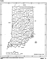 Free outline Map of IN State